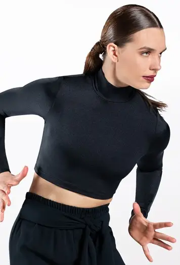 Lustre Long Sleeve Crop Top