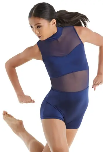 Lustre Biketard With Mesh