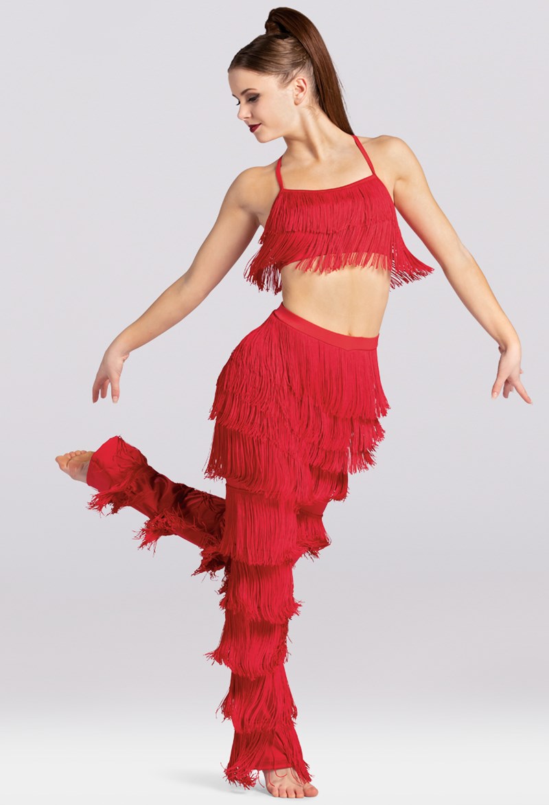 Fringe Dance Competition Exercise Fitness Party Pants Clothes Trousers