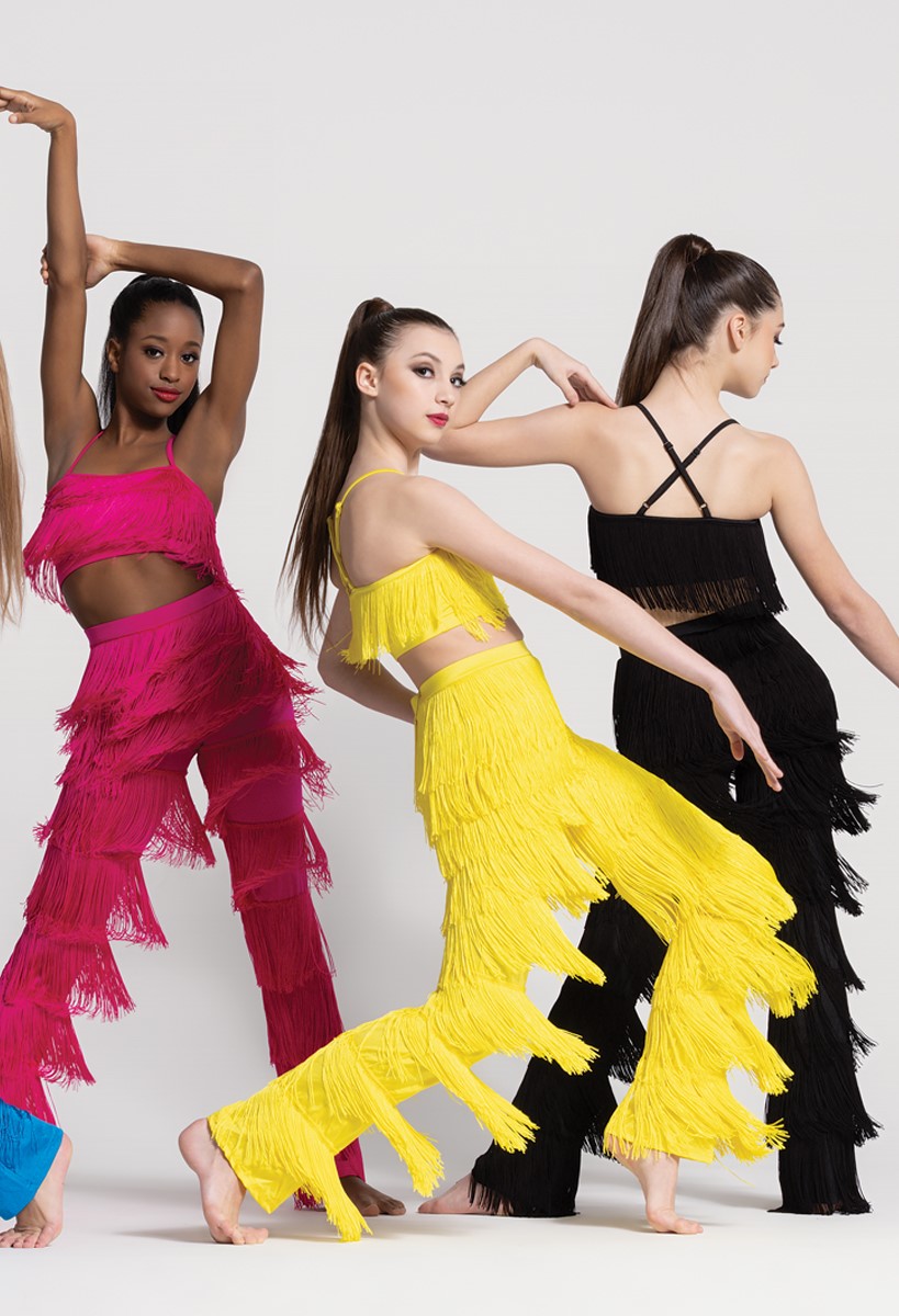 Fringe Layered Bra Top and Pants Set | Weissman®