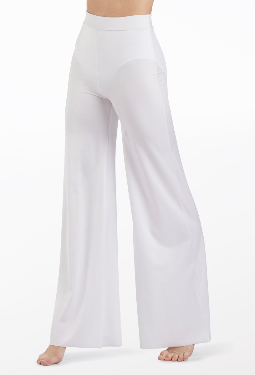 Nala Wide leg swim pants M 股下68.5補正済 Women's Sport Knit Elastic Waist Wide Leg Crop Pants | Lands