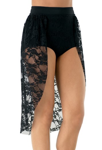 Lace Back Panel Skirt w/ Brief