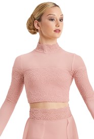 Mesh And Lace Crop Top
