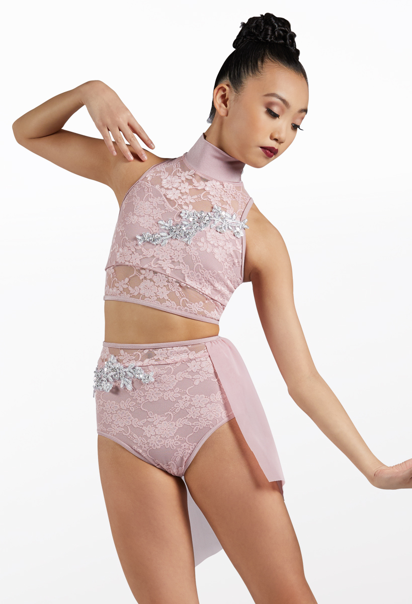 Strappy Back Lace Crop Top & Skirt Set | Weissman®