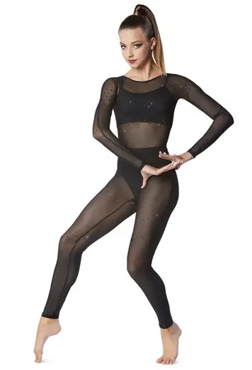 Crystal Power Mesh Unitard