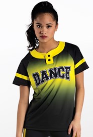 Dance Tops - Oversized Baseball Jersey - White - Medium Adult - AH9224