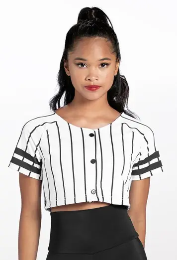 Cropped Printed Baseball Tee