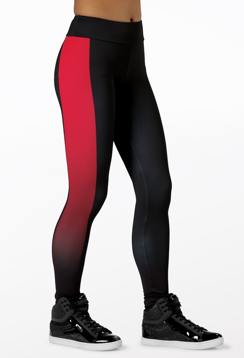 The most beautiful tights: red-black ombre tights
