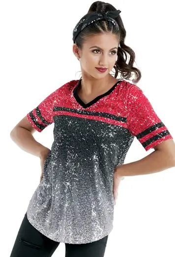 Ombre Sequin Performance Tee