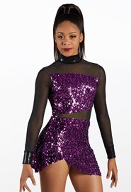 Purple Sequin Dancewear