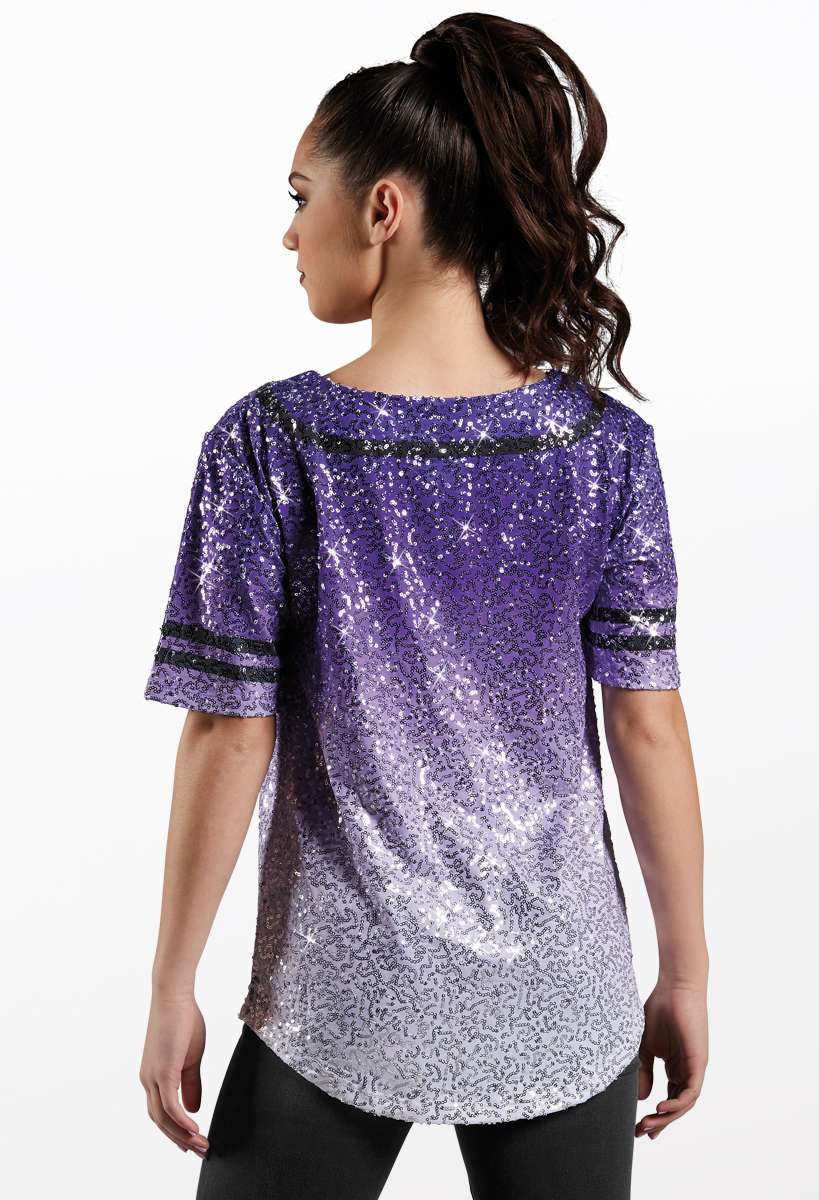 Sequin Short Sleeve Baseball Jersey | Balera™