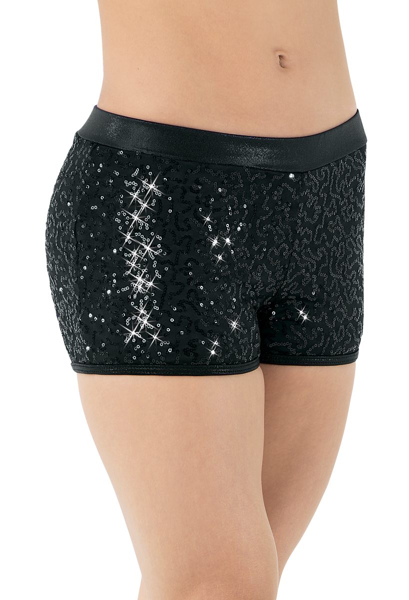 black sparkly shorts