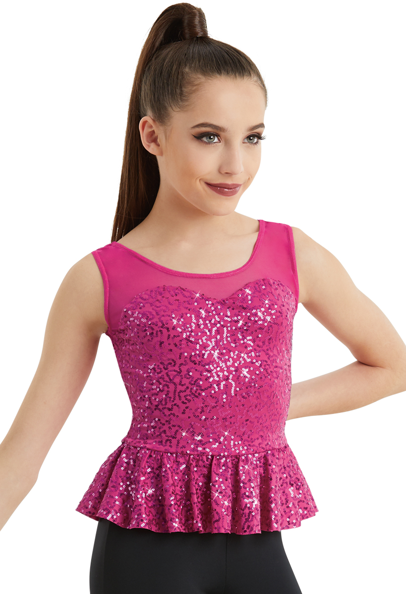 glitter peplum top