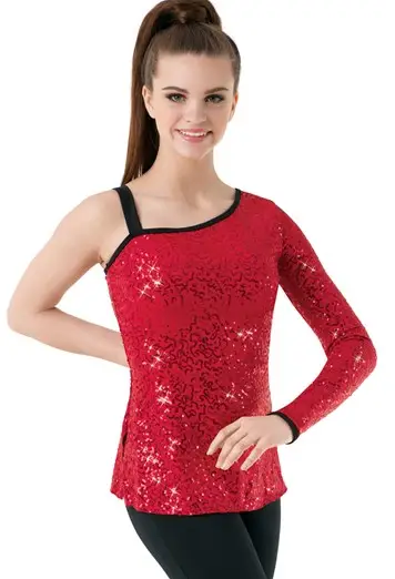 One Sleeve Sequin Tunic