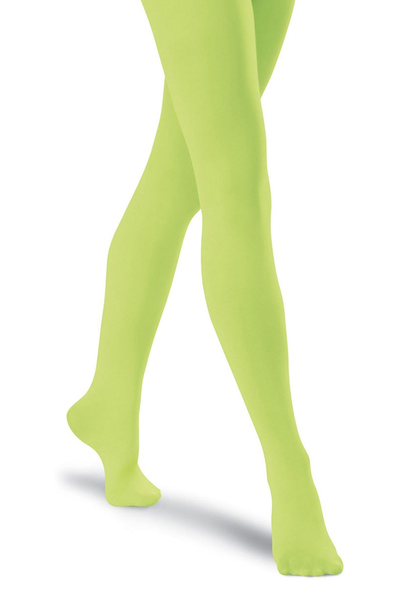 Bright Colored Microfiber Footed Tights