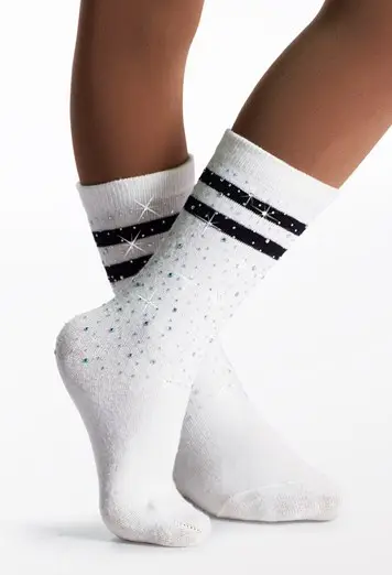 Rhinestone Tube Socks