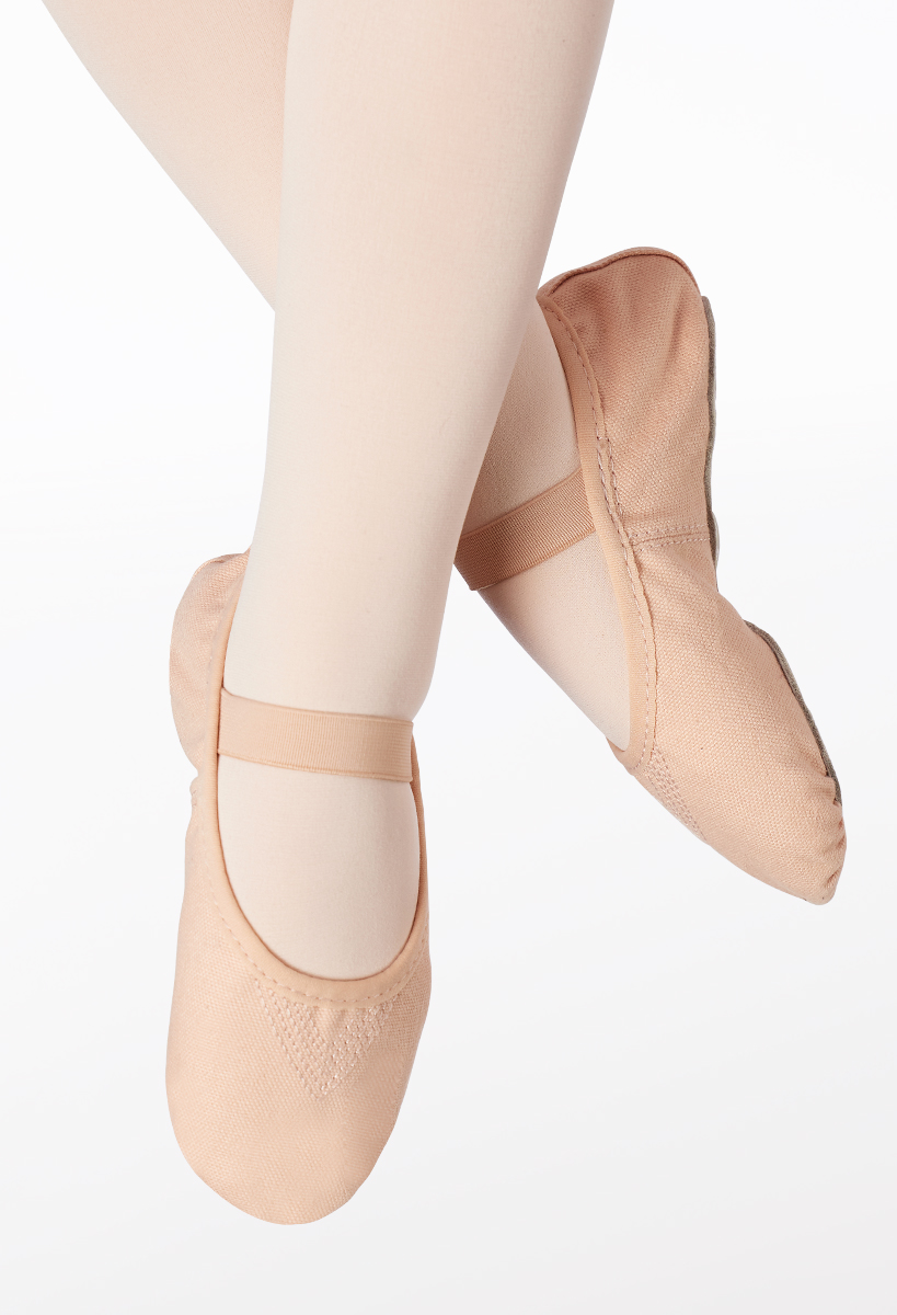 Canvas No-Tie Full-Sole Ballet Shoe | Weissman®