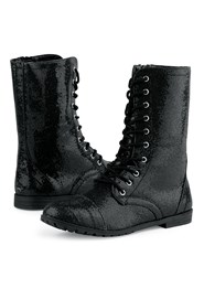 Glitter Combat Boots