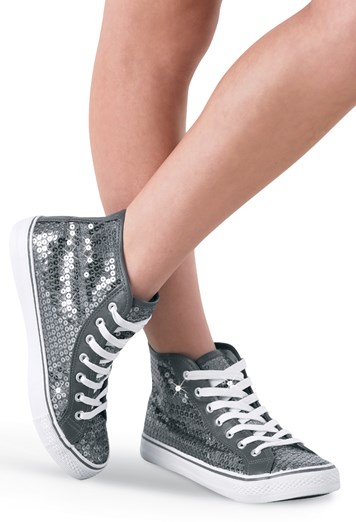 Sequin High-Top Hip-Hop Dance Sneakers | Balera™