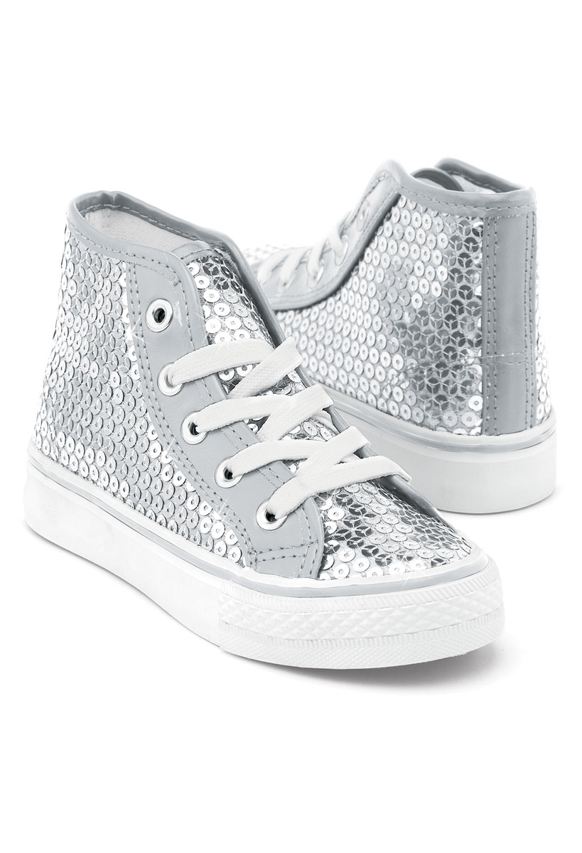 sparkly high top sneakers